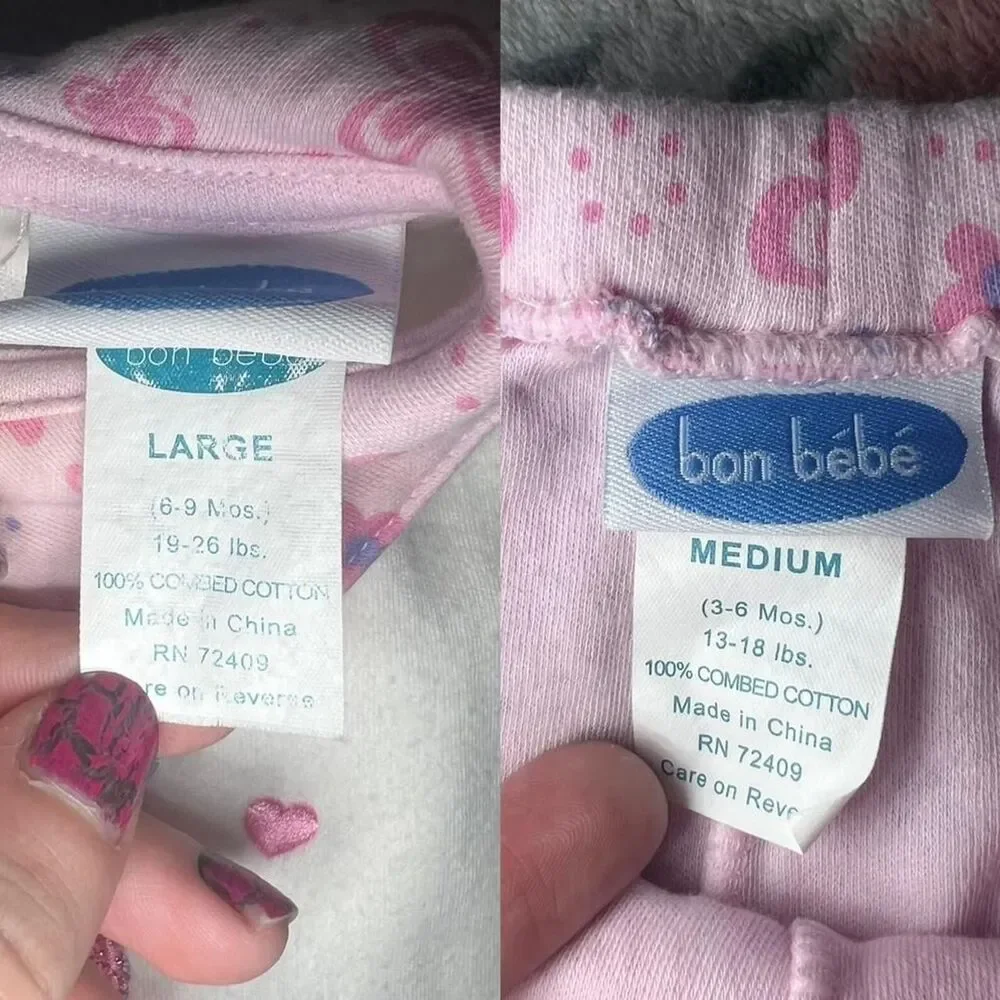 bon bebe Vintage Y2K Two Piece Baby Set 6 Month - Coquette Butterfly Cottage 90s